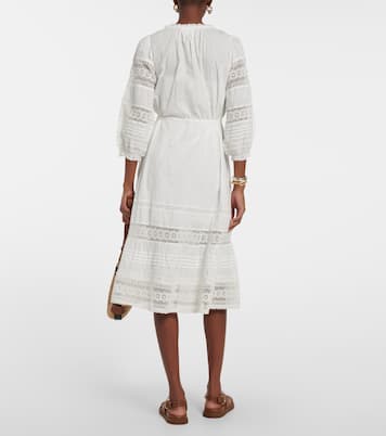 Vestido midi Chanelle de algodón | Velvet