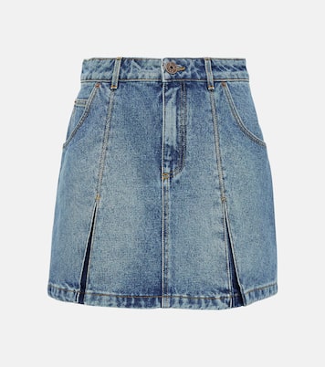 Minifalda denim plisada | Balmain