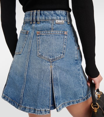 Minifalda denim plisada | Balmain