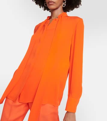 Camisa de algodón con cuello tipo fular | Valentino