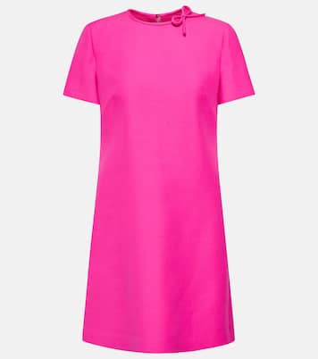 Bow-detail wool and silk crêpe minidress | Valentino