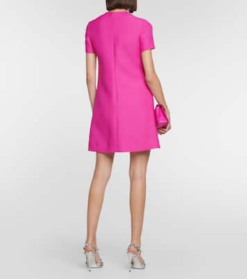 Bow-detail wool and silk crêpe minidress | Valentino