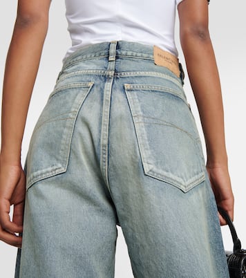 Jeans a gamba larga e vita media | Balenciaga