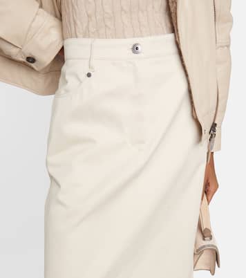 Gonna midi di jeans | Brunello Cucinelli