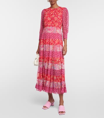 Kristen floral voile midi dress | Rixo