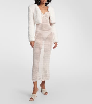 Abito midi in crochet di misto lino | Magda Butrym