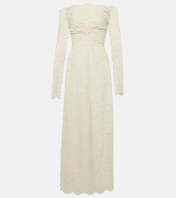 Off-shoulder lace maxi dress | Rabanne