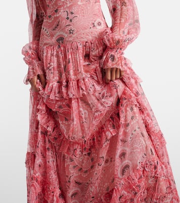 Abito lungo in seta con stampa paisley | Etro