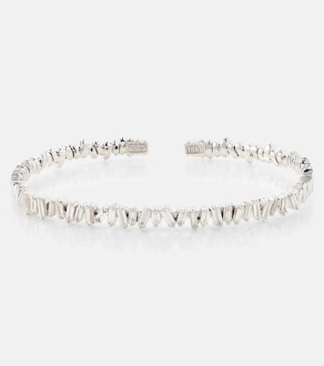 Jonc Classic en or blanc 18 ct et diamants | Suzanne Kalan
