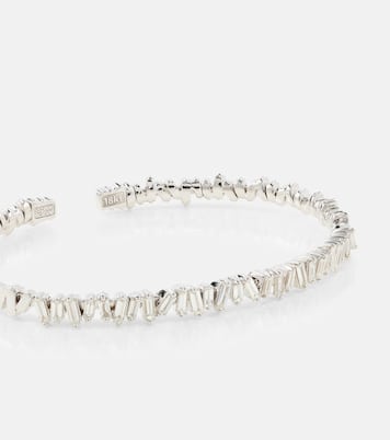 Jonc Classic en or blanc 18 ct et diamants | Suzanne Kalan