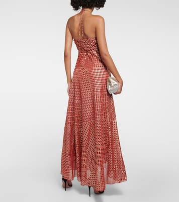 Samira printed halterneck gown | Rixo