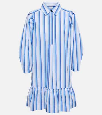 Miniabito in cotone a righe | Ganni