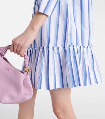Miniabito in cotone a righe | Ganni