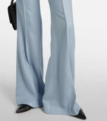 Pantaloni flared Rhein in seta e lana | Gabriela Hearst