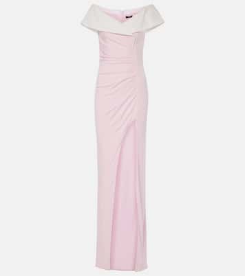 Vestido de fiesta de jersey drapeado | Balmain