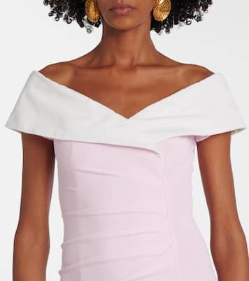 Vestido de fiesta de jersey drapeado | Balmain