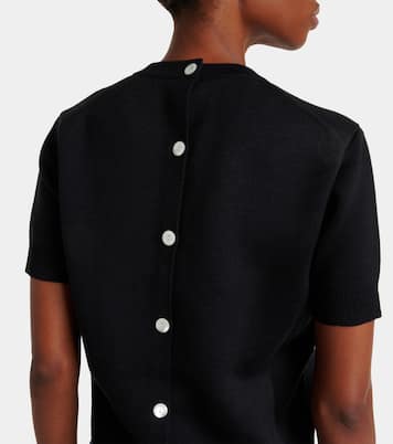 T-shirt en coton, laine et soie mélangés | Gucci
