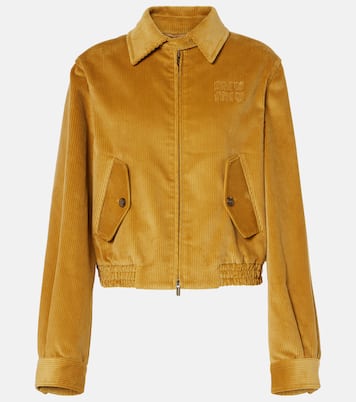 Giacca blouson in velluto a coste | Miu Miu