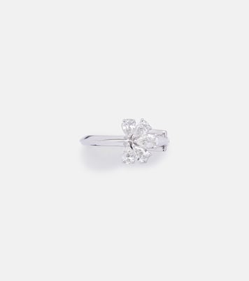 Orecchino ear cuff Whisper Ear in oro bianco 18kt con diamanti | Yeprem