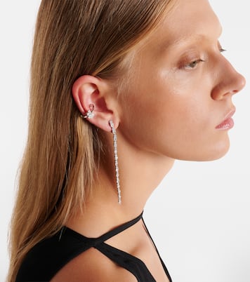 Orecchino ear cuff Whisper Ear in oro bianco 18kt con diamanti | Yeprem