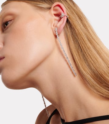 Orecchino ear cuff Whisper Ear in oro bianco 18kt con diamanti | Yeprem