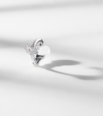 Orecchino ear cuff Whisper Ear in oro bianco 18kt con diamanti | Yeprem