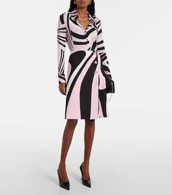 Falda midi de cady estampada | Pucci