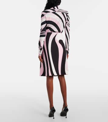 Falda midi de cady estampada | Pucci