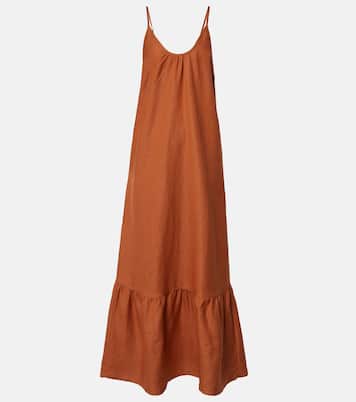 Linen-blend maxi dress | Adriana Degreas