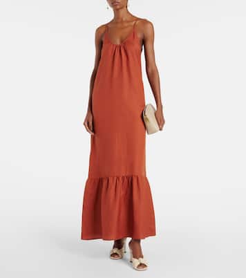 Linen-blend maxi dress | Adriana Degreas