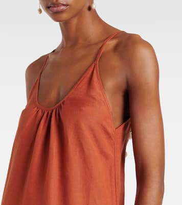 Linen-blend maxi dress | Adriana Degreas