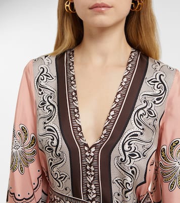 Robe Magnifico imprimée en soie | La DoubleJ