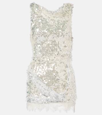 Opaline sequined lace-trimmed minidress | Christopher Esber