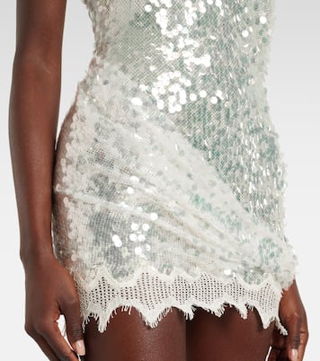 Opaline sequined lace-trimmed minidress | Christopher Esber
