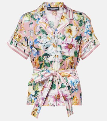 Bedruckte Bluse aus Seide | Dolce&Gabbana