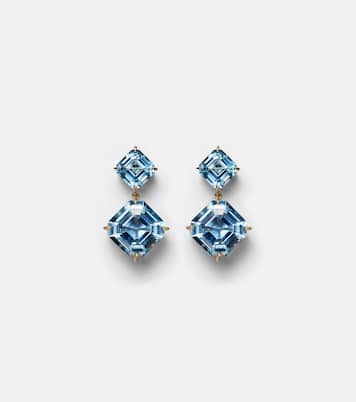 Boucles d'oreilles en or 14 ct et topazes | Mateo