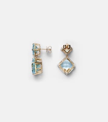 Boucles d'oreilles en or 14 ct et topazes | Mateo
