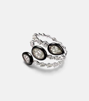 Bague Saturn en or blanc 18 ct et diamants | Kamyen
