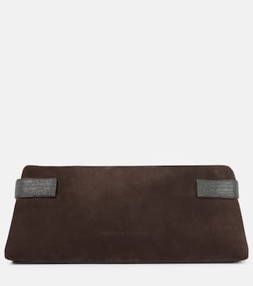 Monili suede clutch | Brunello Cucinelli
