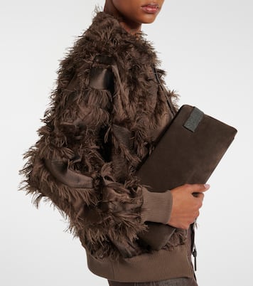 Monili suede clutch | Brunello Cucinelli