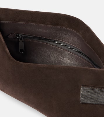 Monili suede clutch | Brunello Cucinelli