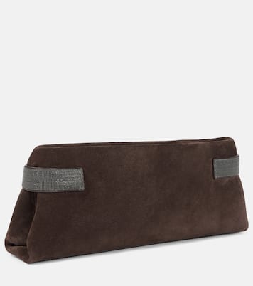 Monili suede clutch | Brunello Cucinelli