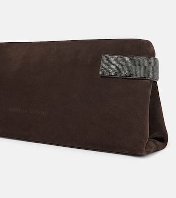 Monili suede clutch | Brunello Cucinelli