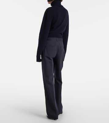 Pantaloni regular in cotone a vita alta | Toteme