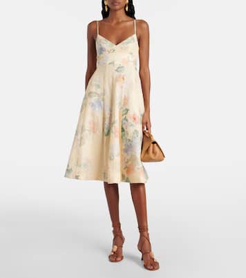 Illuminate linen midi dress | Zimmermann