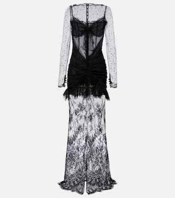 Sheer cotton-blend lace gown | Alessandra Rich