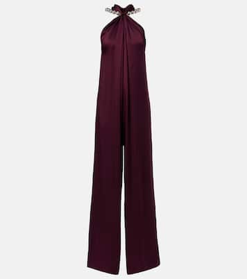 Mono de satén con cuello halter | Stella McCartney