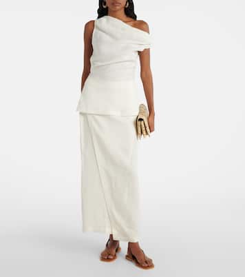 Suis asymmetric linen top | Faithfull