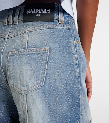 Shorts de denim estampados | Balmain