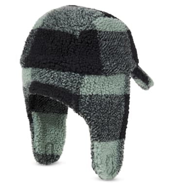 Checked faux shearling trapper hat | Stella McCartney Kids